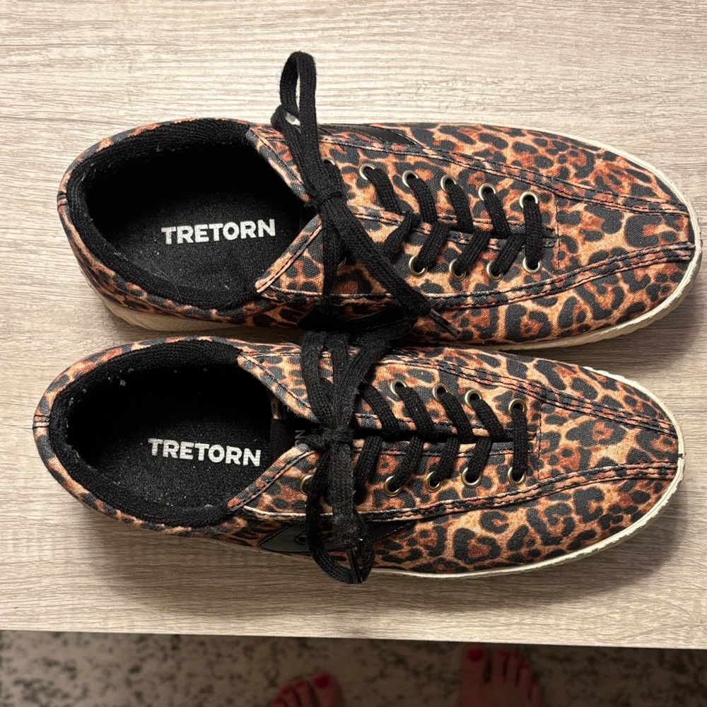 Tretorn Platform sneakers leopard 8.5